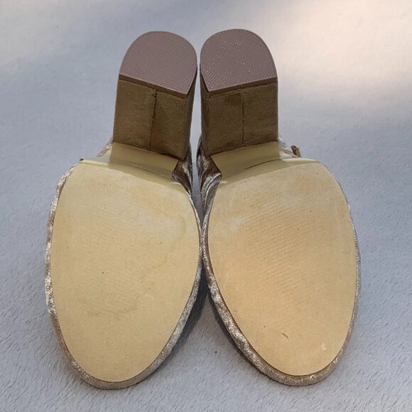 Modesta Carmeo-01 Crushed Velvet Mary Jane Style Block Heels - Picture 11 of 16